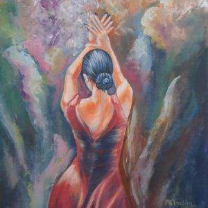 Lady is dancing Artists Miltiadis Myteletsis Painting Fabled Gallery https://fabledgallery.art/product/lady-is-dancing/