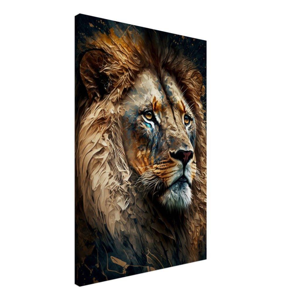 Lion Close to Reality 8 50 x 75 cm (Canvas Print) Canvas reproduction The Pianist Print On Demand Fabled Gallery https://fabledgallery.art/product/lion-close-to-reality-8-50-x-75-cm-canvas-print/