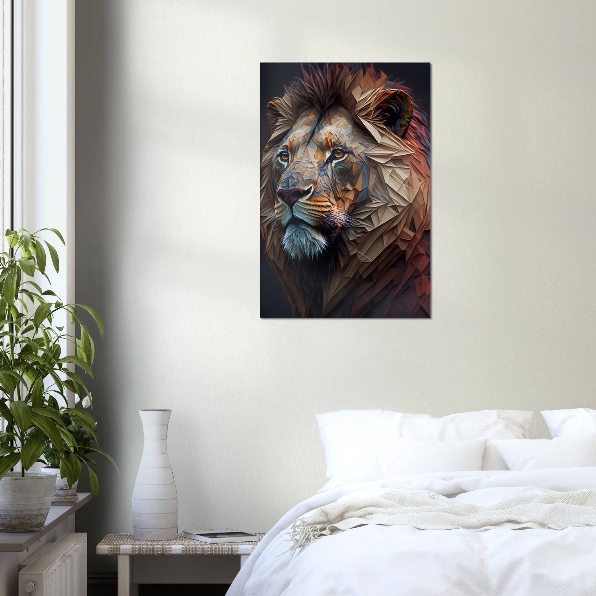 Lion Close to Reality 6 / 50 x 75 cm (Canvas Print) Canvas Print Canvas reproduction The Pianist Print On Demand Fabled Gallery https://fabledgallery.art/product/lion-close-to-reality-6-50-x-75-cm-canvas-print/
