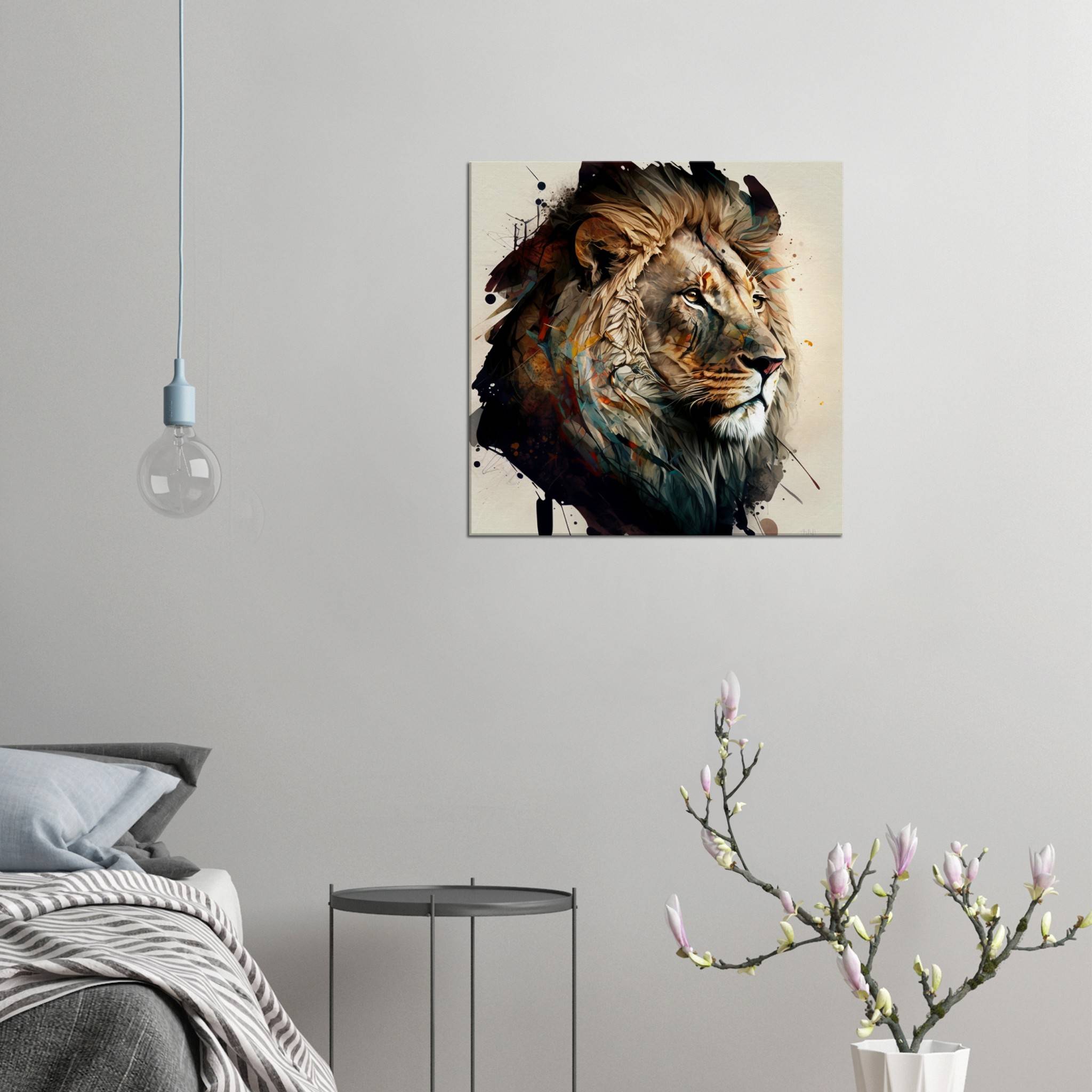Lion Close to Reality 2 / 60 x 60 cm (Canvas Print) Canvas Print Canvas reproduction The Pianist Print On Demand Fabled Gallery https://fabledgallery.art/product/lion-close-to-reality-2-60-x-60-cm-canvas-print/